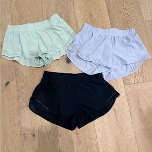 Lululemon Hotty Hot Women's Athletic Shorts - Mint Green, Lilac, Navy